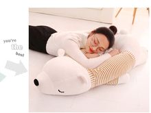 Огромный 110 см белый полярный медведь плюшевая игрушка мягкая подушка для сна подарок на день рождения b0480 2024 - купить недорого