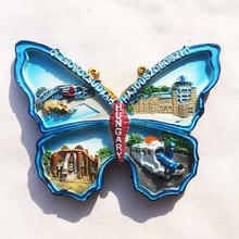 Hungarian landmark four attractions tourist souvenirs creative butterfly three-dimensional relief magnetic stickers refrigerator 2024 - buy cheap