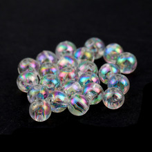 8Seasons New Acrylic Beads Round Transparent Clear AB Rainbow Color Colorful About 6mm( 2/8") Dia, Hole: Approx 1.2mm, 1000 PCs 2024 - buy cheap