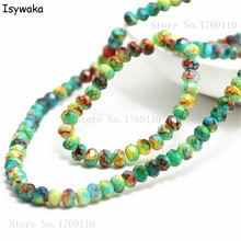 Isywaka Fashion 4x6mm 50pcs Rondelle  Austria faceted Crystal Glass Beads Loose Spacer Round Beads for Jewelry Making No.55R6 2024 - buy cheap