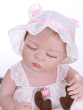 Мягкие силиконовые куклы NPK для новорожденных, 47 см, милая детская модель для сна, реквизит для фотосъемки, рождественские подарки, подарок н... 2024 - купить недорого