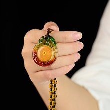 Greco-amuleto budista de bolsillo para viaje, mascota eficiente, Mantra Shurangama, cristal, colgante, Talismán, 2 uds. 2024 - compra barato