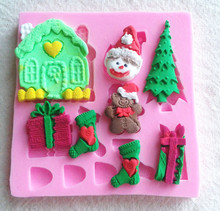 Design 216 Christmas  Gifts, Christmas Tree, Sock and Bear Silicone  Mold ,Sugar Mold,  Cake Decoration Tool 2024 - buy cheap