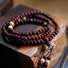 Fashion Bracelets Natural 6mm Rosewood Beads 108 Buddha Bracelets Men Women Long Bangle Religion Gift Wholesale Tibet Jewelry 2024 - buy cheap
