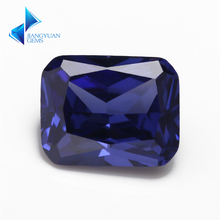 Size 4*6mm~10*12mm Octangle Shape  5A+ Blue Color CZ Stone Synthetic Gems Cubic Zirconia For Jewelry 2024 - buy cheap