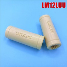 1pcs LM12LUU Solid Polymer Linear Bearing Bushing 3D printer bearing 12mm engineering plastic bearing 2024 - buy cheap