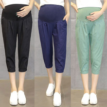 Летние брюки для беременных Gravida одежда короткие капри товары для беременных женская одежда Комбинезоны размер M-XXL vetement femmel 2024 - купить недорого