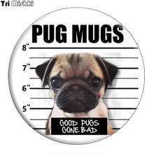 Tri mishki trl052 14x14cm cão pug canecas bons pugs ido mau carro colorido adesivos e decalques pvc acessórios da motocicleta adesivo 2024 - compre barato