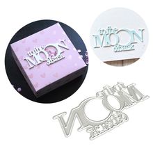 To The Moon Metal Cutting Dies Oval Shape Embossing Stencil DIY Scrapbooking Album Stamp Paper Card Embossing Craft Decor 2024 - buy cheap