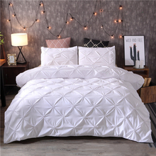 40 White Duvet Cover Set Pinch Pleat 2/3pcs Twin/Queen/King Size Bedclothes Bedding Sets Luxury Home Hotel Use 2024 - buy cheap