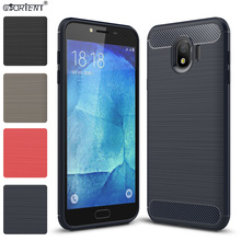 Phone Funda For Samsung Galaxy J4 2018 Carbon Fiber Brushed Shockproof Back Case SM-J400F SM-J400F/DS Soft Silicone Bumper Cover 2024 - buy cheap