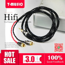 3.5mm To RCA Audio Cable HiFi Stereo Audio Cable For DAC Amplifier 2024 - buy cheap