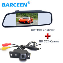 Câmera de estacionamento à prova d'água 69k + espelho automotivo inclui lente de imagem ccd + monitor de 5 "para audi a4l 2013 ~ 2014/tt/a5/a6/q5 2024 - compre barato