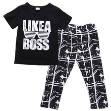 2pcs Boss Baby Clothing Set Toddler Kids Baby Boys Clothes T-shirt Tops + Long Pants Trousers Outfits Sets 6m-5y 2024 - buy cheap