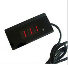 Detector de voltagem de bateria digital lcd preto, voltímetro e voltímetro, testador 12v dc, 2020 2024 - compre barato