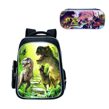 Детский ортопедический рюкзак, 2 шт./компл., с 3D-принтом динозавра, нейлоновый рюкзак, 2019 2024 - купить недорого