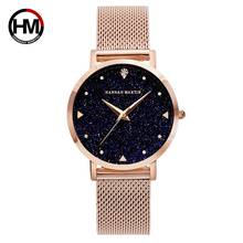 HANNAH MARTIN Fashion Women Watches Casual Office Ladies Steel Leather Strap Quartz Watch Waterproof Wristwatch bayan kol saati 2024 - buy cheap