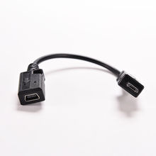 50PCS/LOT wholesale Micro USB male to Mini USB female Data Sync Charge Adapter Connector Cable 2024 - buy cheap