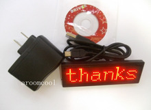 2020 High Quality LYSONLED HD-NT44R Red Color Scrolling Message Led Name Badge , 44x11 Dots Rechargeable Led Name Tag For Event 2024 - buy cheap