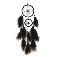 India Handmade Black Dream Catcher handmade Rattan Dreamcatcher with feathers for home wall decorations Ornament 2024 - buy cheap