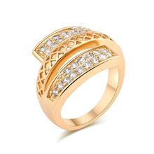 MxGxFam-anillos de Color dorado para mujer, joyería de moda, 18kGoldPlated AAA + zirconia cúbica 2024 - compra barato
