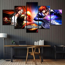 5 Piece HD Cartoon Pictures The King of Fighter 97 Kyo Kusanagi VS Iori Yagami Game Poster Canvas Paintings Wall Art Home Decor 2024 - buy cheap