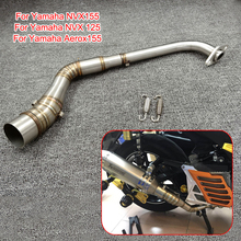 for Yamaha Aerox 155 NVX 155 NVX 125 Scooter modified Muffler Exhaust System Middle link Pipe Tube Escape exhaust Slip-On Aerox 2024 - buy cheap