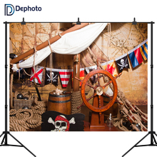 Defoto cenários de fotografia, navio pirata, tema de navegação, cenários para recém-nascidos, cenários personalizados, estúdio fotográfico 2024 - compre barato