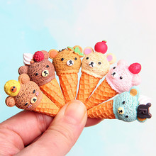 1Pcs Cartoon bear cone Polymer Slime Charms Lizun Modeling Clay DIY Accesorios Plasticine Toy For Childern Slime Supplies Filler 2024 - buy cheap