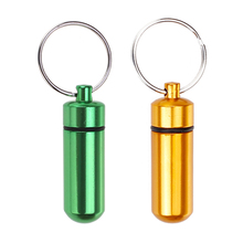 2 Pcs Mini Pill Fobs Keychain Pill Holder Portable Daily Pill Case Waterproof Pill Box Dispenser for Travel Outdoor 2024 - buy cheap