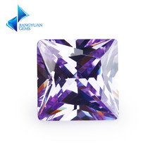 Size 1.5x1.5~12x12mm Square Shape Princess Cut 5A A06 Lavender Zirconia Stone Synthetic Gems CZ stone For Jewelry 2024 - buy cheap