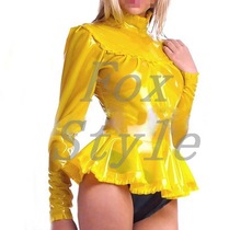 Latex blouse fancy exotic dress with back zipper 2024 - buy cheap