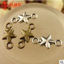 A1268 free shipping 100pcs/bag size 15*7mm  Pentagram Antique silver&bronze diy pendant Jewelry finding for chain accessories 2024 - buy cheap