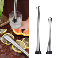 Cocktail Muddler Stainless Steel Pestle Grooved Plastic Head DIY Drinks Fruit Ice Cocktail Muddler Bar Mixer Mojito Bar Tools 2024 - buy cheap