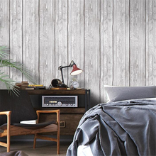 beibehang Retro stereo gray antique wood grain wallpaper industrial wind restaurant clothing store Nordic style ins wallpaper 2024 - buy cheap
