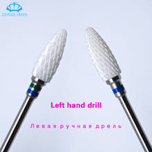 Left hand use electric nail drill  manicure pedicure Apparatus for manicure Gel polish ceramic nail drill Left hand nail bit 2024 - buy cheap