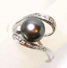 Free shipping >>>>>>Beautiful!Black Freshwater Pearl Finger Rings Size 7#-9# AAA 2024 - buy cheap