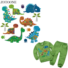 ZOTOONE-pegatinas de dinosaurio para Ropa, camiseta de transferencia de calor, bricolaje, decoración, nuevo, juego de Parches lavables de nivel A 2024 - compra barato