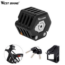 WEST BIKING bicicleta plegable cerradura con Luz Portátil acero fuerte cerraduras antirrobo seguridad sin ocupar espacio ciclismo Accesorios 2024 - compra barato