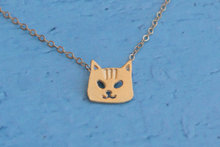 Trendy Personalized Tiny Cat Necklace Gold Silver Color Kitty Kawaii Animal Jewelry Statement Necklace 2024 - buy cheap