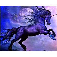 5D DIY Diamond Painting Purple Unicorn Animal Horse Crystal Mosaic Pictures Full Square/ Round Diamond Embroidery Cross Stitch 2024 - buy cheap