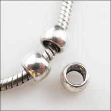 Fashion 25Pcs Tibetan Silver Color Smooth Round Tube Spacer Beads Charms 7mm 2024 - buy cheap