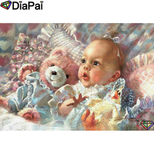 DIAPAI 5D DIY Алмазная картина 100% полная квадратная/круглая дрель "Символ ребенка" Алмазная вышивка крестиком 3D декор A23332 2024 - купить недорого