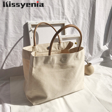 Kissyenia Women Handbags INS Brand Designer Canvas Casual Beach Tote Bags for Women Large Capacity Travel Top Handle Bags KS1289 2024 - buy cheap