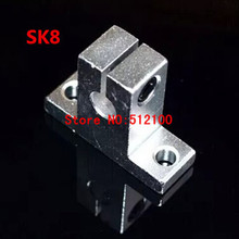 Free shipping 10pcs SK8 bearing  linear Shaft Support match use linear motion round rod axis 2024 - buy cheap