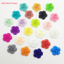 20 Pieces/lot Silicone Rose Flower Beads,Silicone Teething Beads Rose flower beads for Teething Necklaces BPA Free 2024 - buy cheap