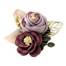 Handmade Cloth Art Fabric Shirt Collar Dress Rose Gift Idea For Her Pin Flower Jewelry Accessories Corsage Brooches Sale 2024 - buy cheap
