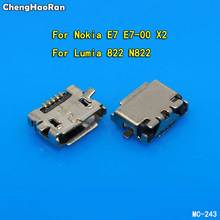 10 шт., Micro USB разъем ChengHaoRan для Nokia E7 X2 Lumia 822 N822 E7 5pin, зарядный разъем, док-станция 2024 - купить недорого