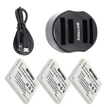 3-Pack NB-5L NB 5L NB5L Battery&Dual Charger with USB Cable  for Canon S110 SX200 SX210 SX220 SX230 IS HS IXUS 850 870 800 860 2024 - buy cheap