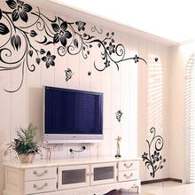 2019 Wall Stickers Fashion Beautiful DIY Removable Vinyl Flowers Vine Mural Decal Art Stikers For Living Room Wall Decoration 2024 - buy cheap